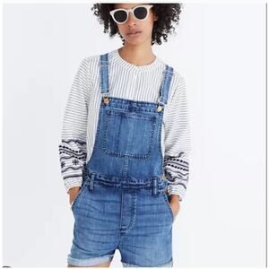 Madewell Adirondack Denim Short Overalls